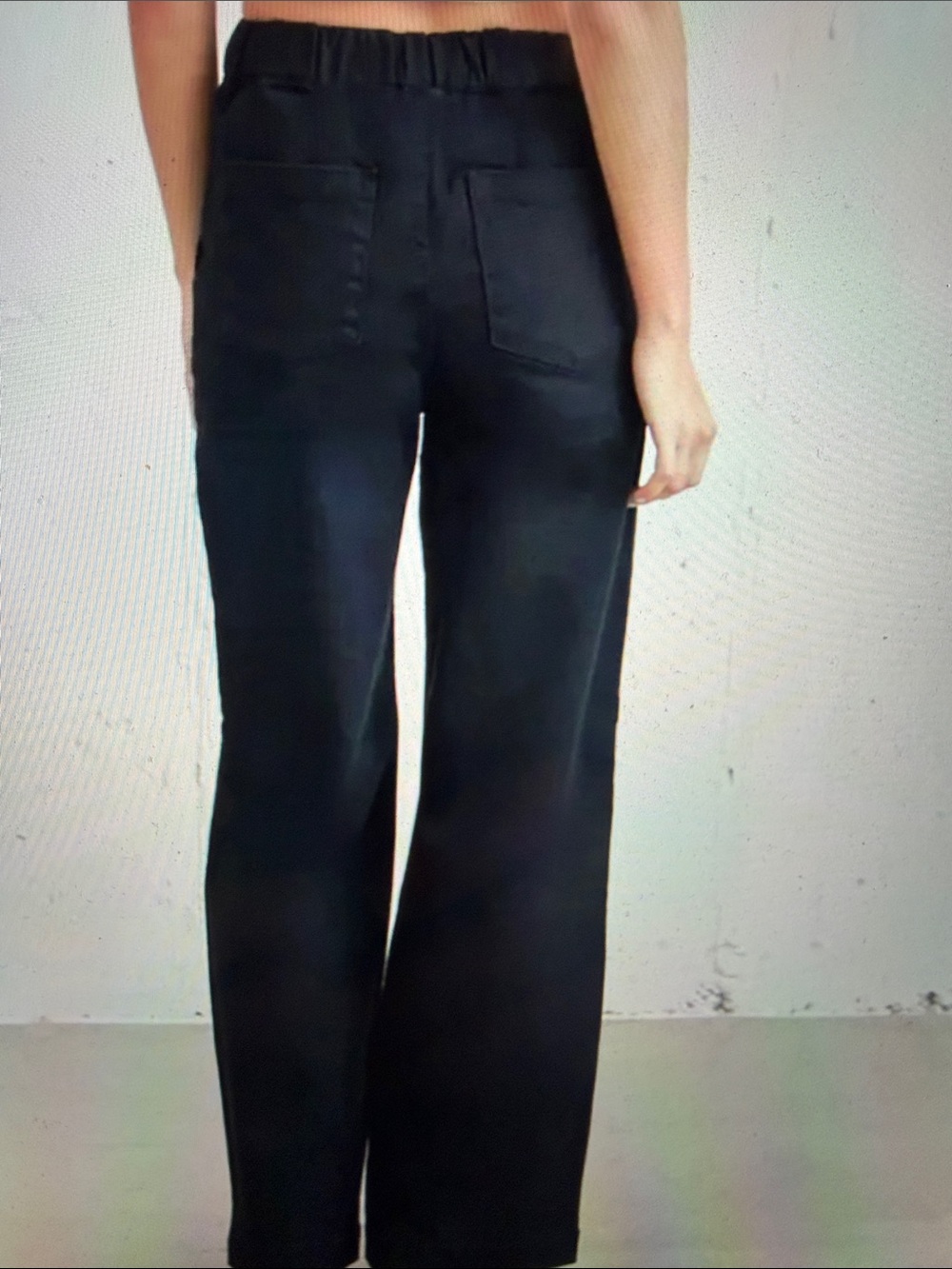 Oak + Fort sz S - best selling Black wide leg twill pants